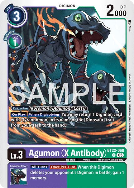 Agumon [BT22-068] (X Antibody) [Cyber Eden] | Black Swamp Games