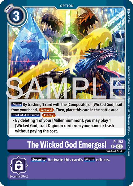 The Wicked God Emerges! [P-193] (Store Tournament 2025 Vol.3 Participation Pack) [Promotion Cards] | Black Swamp Games