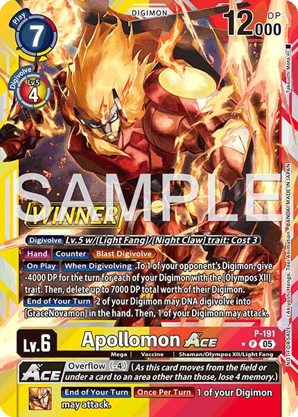 Apollomon ACE [P-191] (Store Tournament 2025 Vol.3 Winner Pack) [Promotion Cards] | Black Swamp Games