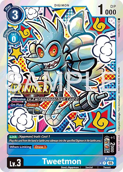 Tweetmon [P-190] (Store Tournament 2025 Vol.3 Winner Pack) [Promotion Cards] | Black Swamp Games