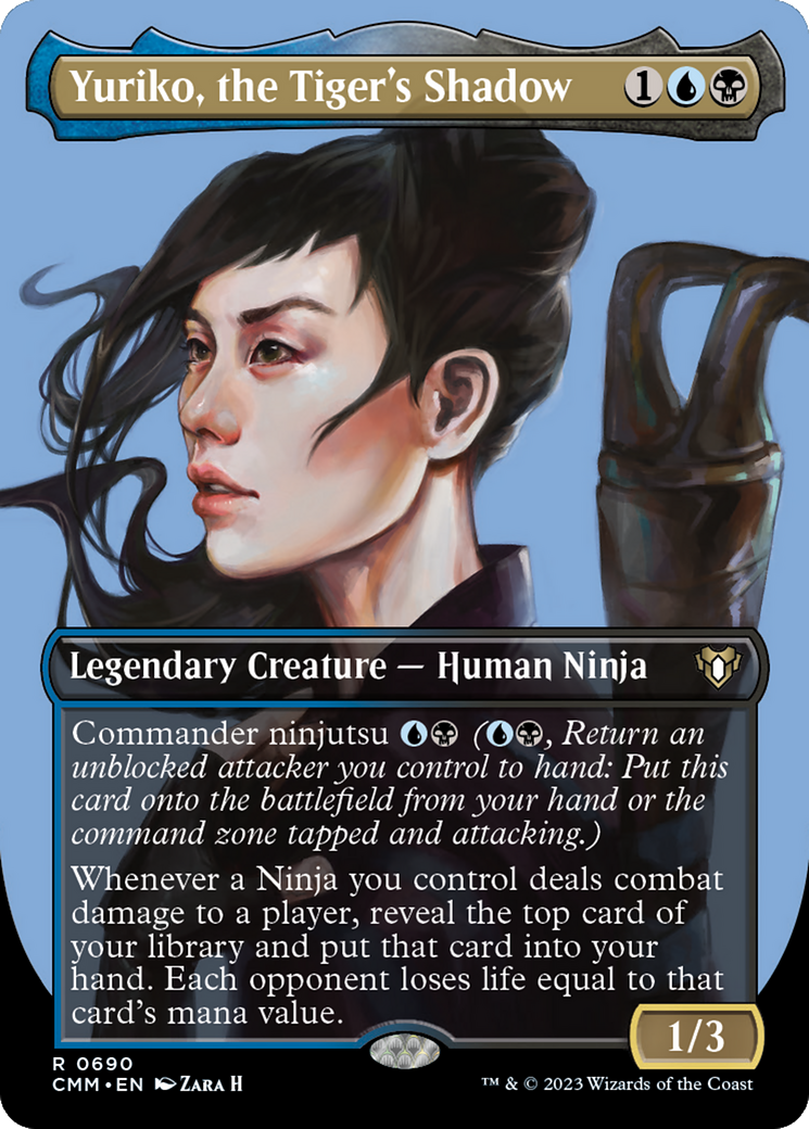 Yuriko, the Tiger's Shadow (Borderless Profile) [Commander Masters] | Black Swamp Games