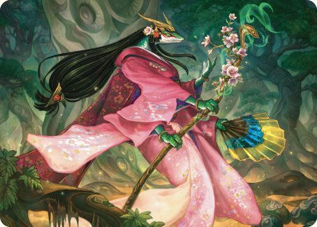 Sakiko, Mother of Summer Art Card [Commander Masters Art Series] | Black Swamp Games