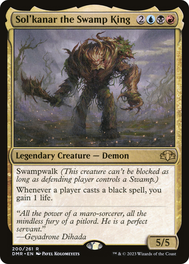 Sol'kanar the Swamp King [Dominaria Remastered] | Black Swamp Games