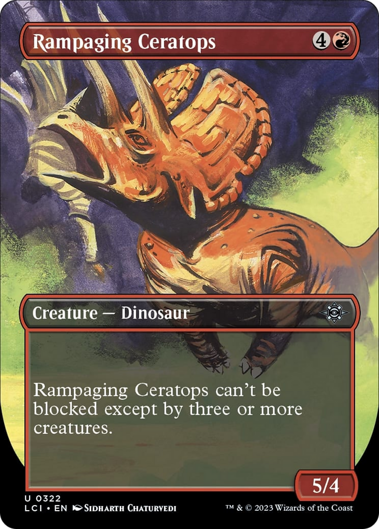 Rampaging Ceratops (Borderless) [The Lost Caverns of Ixalan] | Black Swamp Games