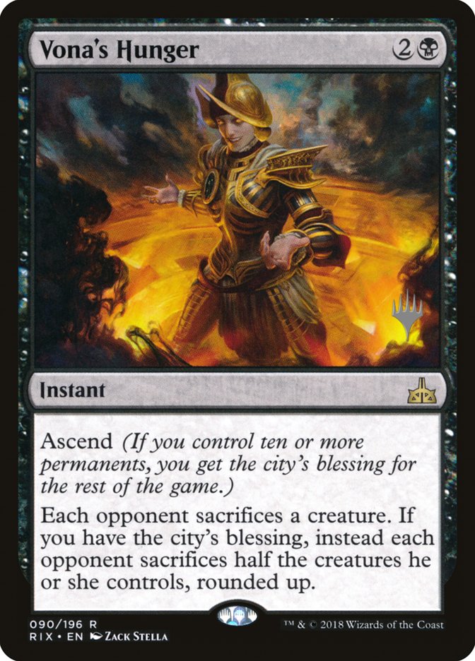 Vona's Hunger (Promo Pack) [Rivals of Ixalan Promos] | Black Swamp Games