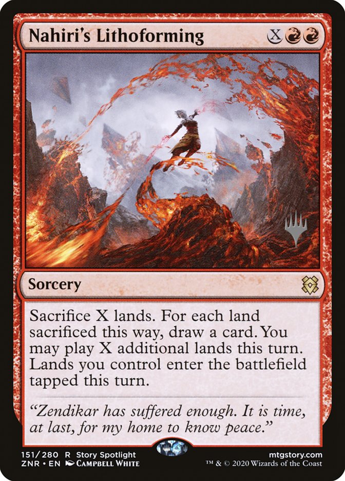 Nahiri's Lithoforming (Promo Pack) [Zendikar Rising Promos] | Black Swamp Games