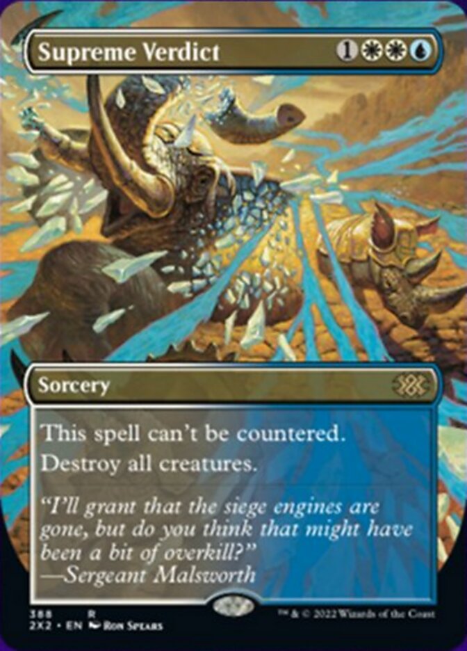 Supreme Verdict (Borderless Alternate Art) [Double Masters 2022] | Black Swamp Games