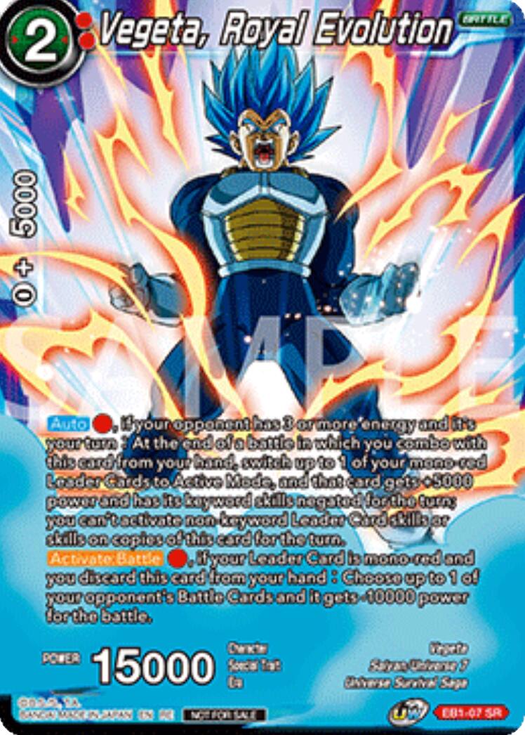 Vegeta, Royal Evolution (Deluxe Pack 2025 Vol.2) (EB1-07) [Promotion Cards] | Black Swamp Games