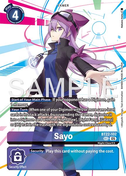 Sayo [BT22-102] [Cyber Eden] | Black Swamp Games