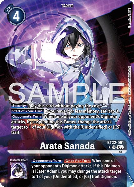 Arata Sanada [BT22-091] (Alternate Art) [Cyber Eden] | Black Swamp Games