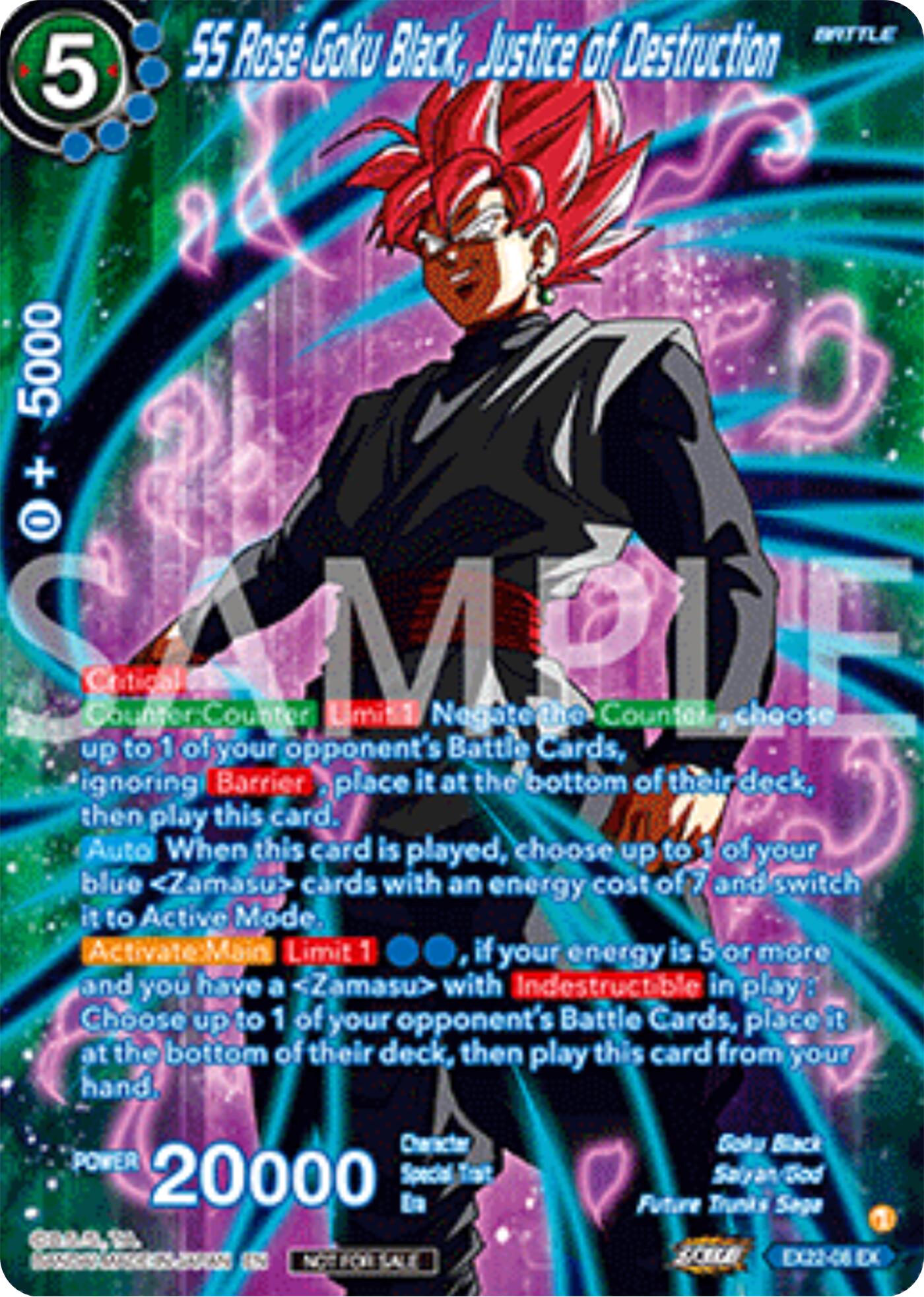 SS Rose Goku Black, Justice of Destruction (Premium Alt-Art Set 2025 Vol.2) (EX22-08) [Promotion Cards] | Black Swamp Games