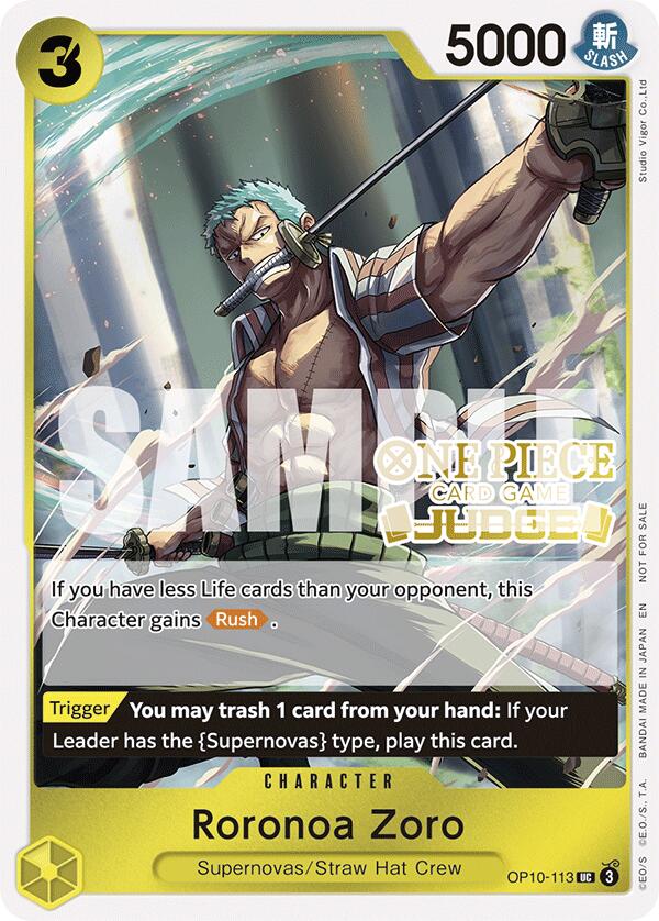 Roronoa Zoro (Judge Pack Vol. 6) [One Piece Promotion Cards] | Black Swamp Games