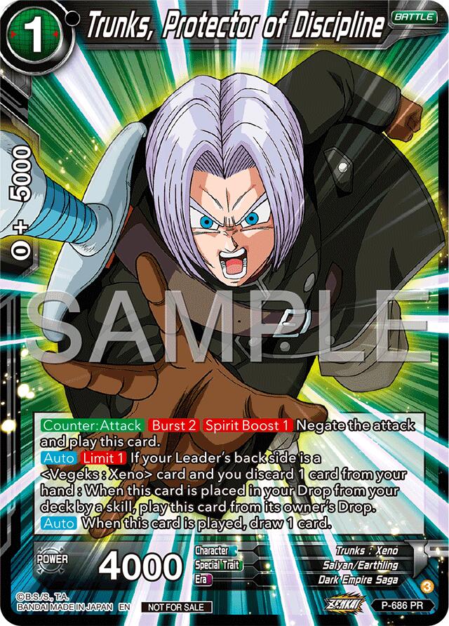 Trunks, Protector of Discipline (Zenkai Series Tournament Pack Vol.12) (P-686) [Tournament Promotion Cards] | Black Swamp Games