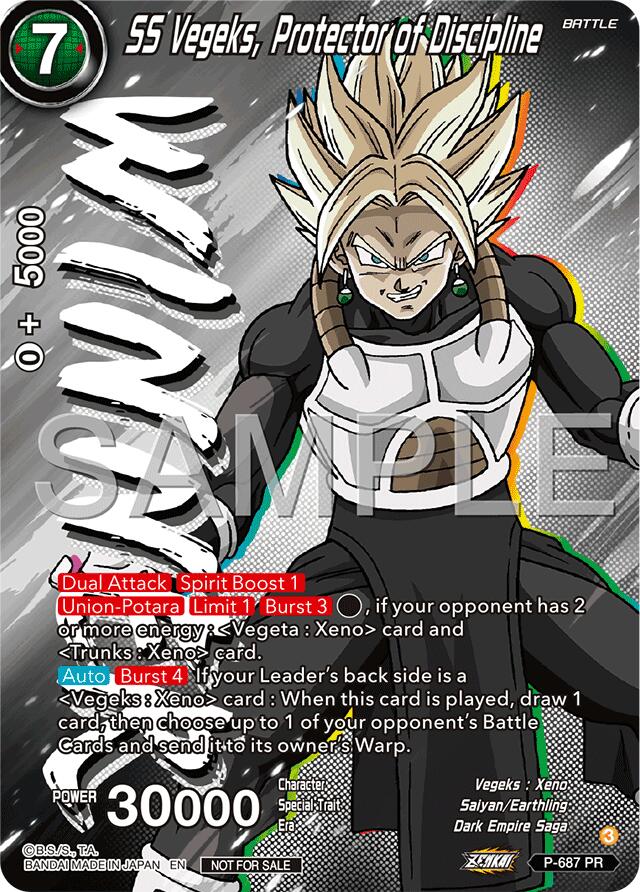 SS Vegeks, Protector of Discipline (Zenkai Series Tournament Pack Vol.12) (Winner) (P-687) [Tournament Promotion Cards] | Black Swamp Games