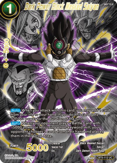 Dark Power Black Masked Saiyan (Alternate Art) (BT5-112) [Special Anniversary Set 2021] | Black Swamp Games