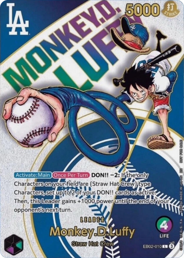 Monkey.D.Luffy (Dodgers x ONE PIECE) [One Piece Promotion Cards] | Black Swamp Games