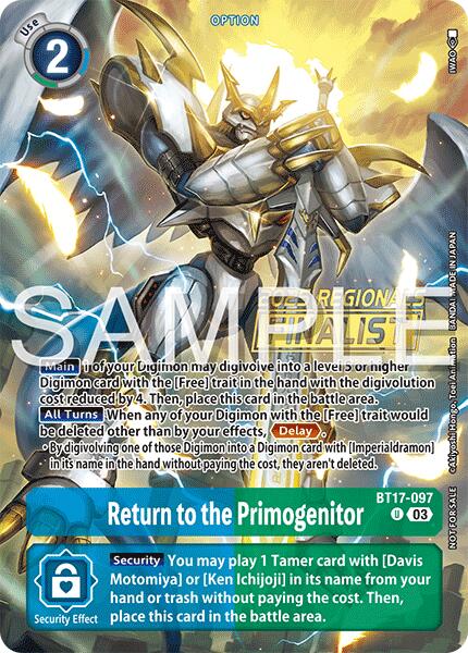 Return to the Primogenitor [BT17-097] (Regionals 25-26 Season 2 Finalist) [Secret Crisis] | Black Swamp Games