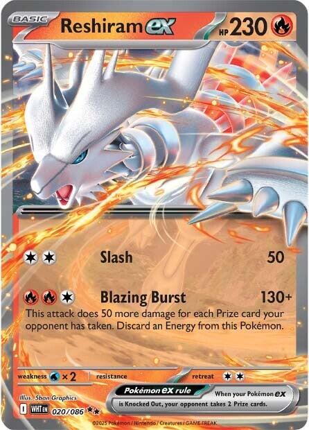 Reshiram ex (020/086) [Scarlet & Violet: White Flare] | Black Swamp Games