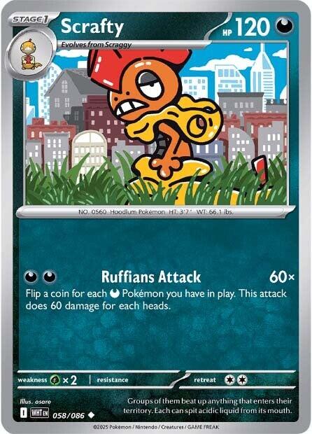 Scrafty (058/086) [Scarlet & Violet: White Flare] | Black Swamp Games