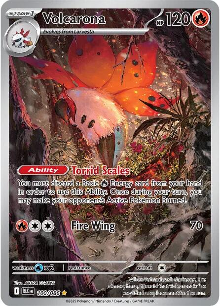 Volcarona (100/086) [Scarlet & Violet: Black Bolt] | Black Swamp Games