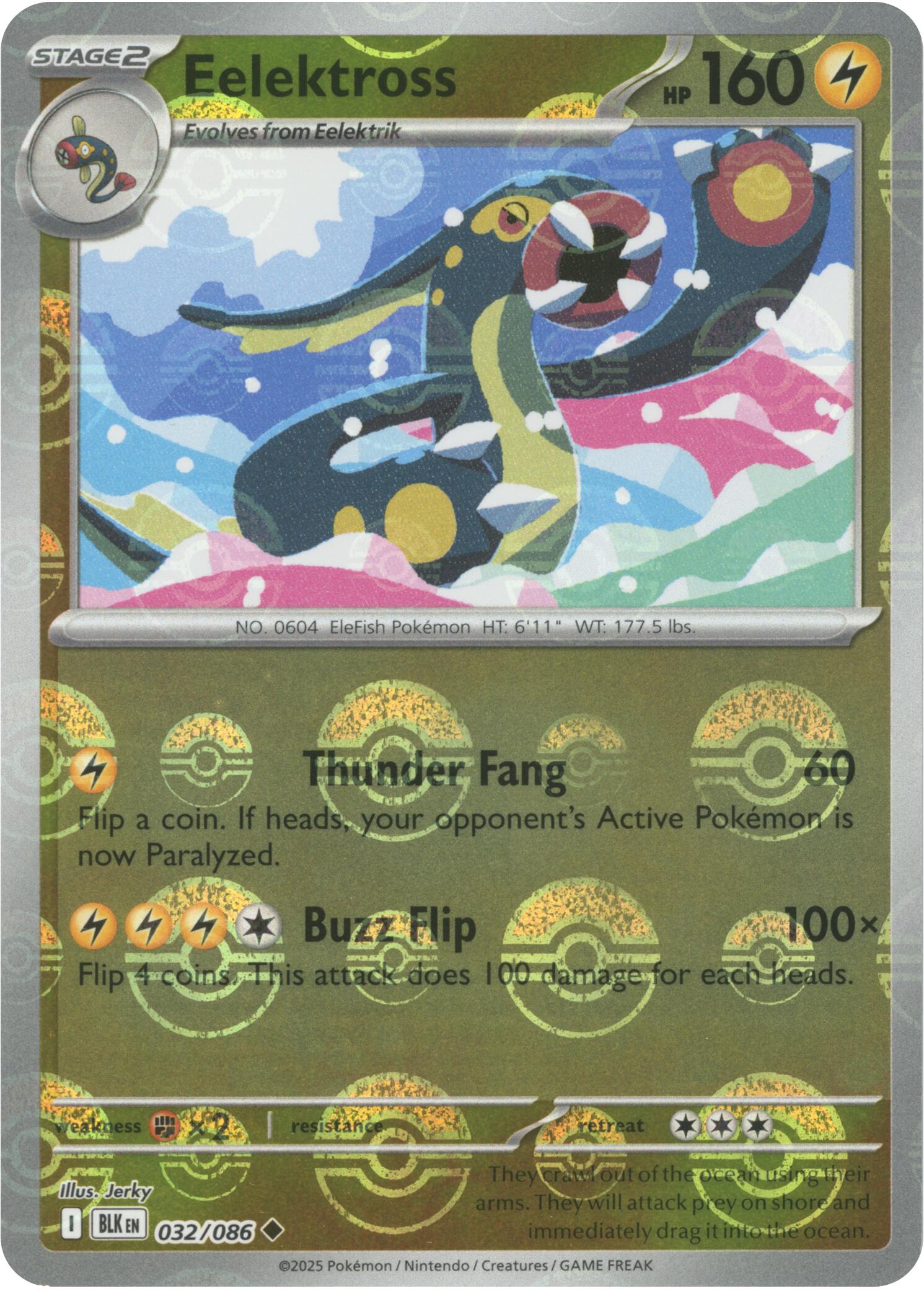 Eelektross (032/086) (Poke Ball Pattern) [Scarlet & Violet: Black Bolt] | Black Swamp Games