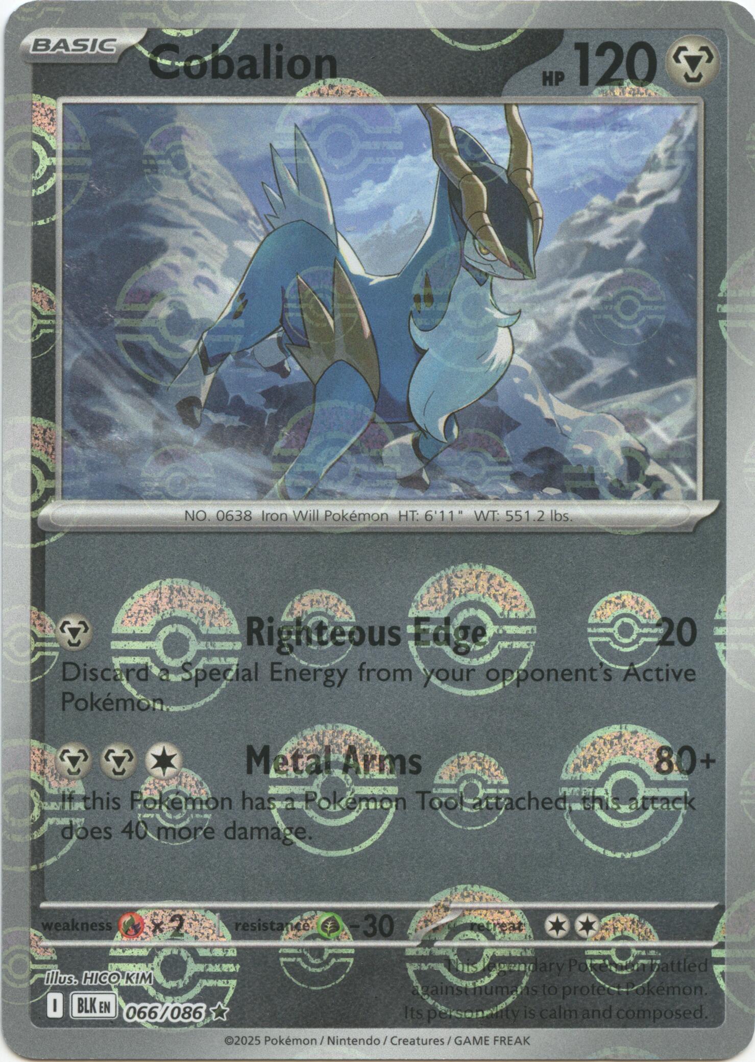 Cobalion (066/086) (Poke Ball Pattern) [Scarlet & Violet: Black Bolt] | Black Swamp Games