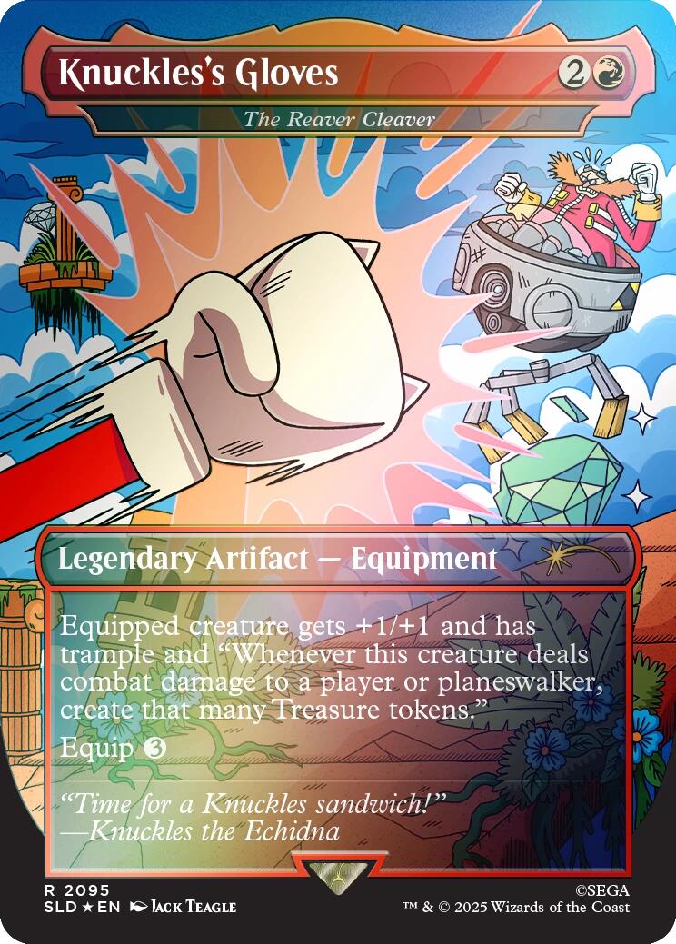 Knuckles's Gloves - The Reaver Cleaver (Rainbow Foil) [Secret Lair Drop Series] | Black Swamp Games