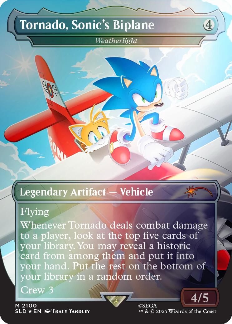 Tornado, Sonic's Biplane - Weatherlight (Rainbow Foil) [Secret Lair Drop Series] | Black Swamp Games