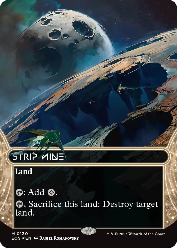 Strip Mine (0130) (Borderless) (Galaxy Foil) [Edge of Eternities: Stellar Sights] | Black Swamp Games