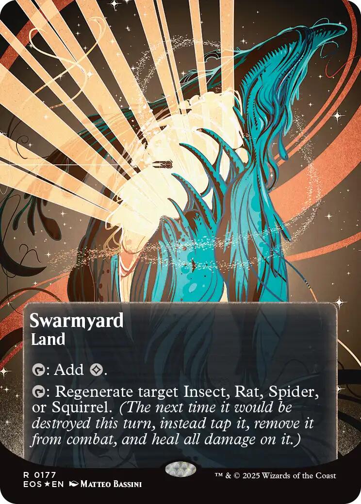Swarmyard (0087) (Borderless) (Galaxy Foil) [Edge of Eternities: Stellar Sights] | Black Swamp Games