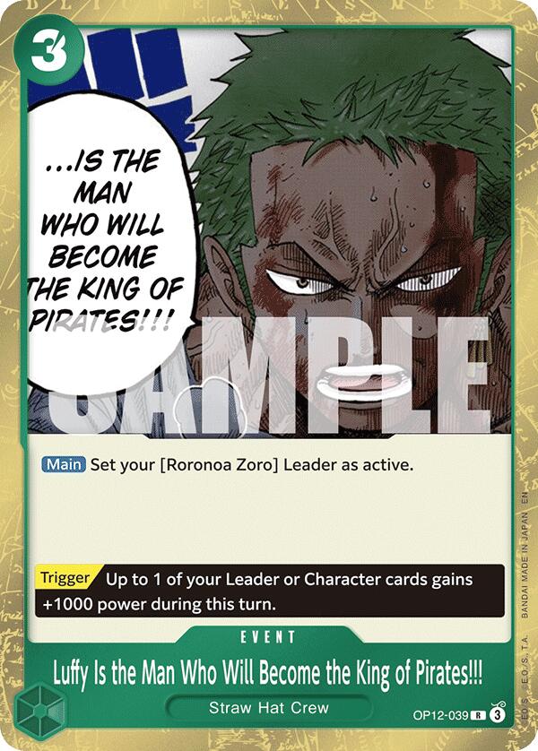 Luffy Is the Man Who Will Become the King of Pirates!!! (OP12-039) [Legacy of the Master] | Black Swamp Games