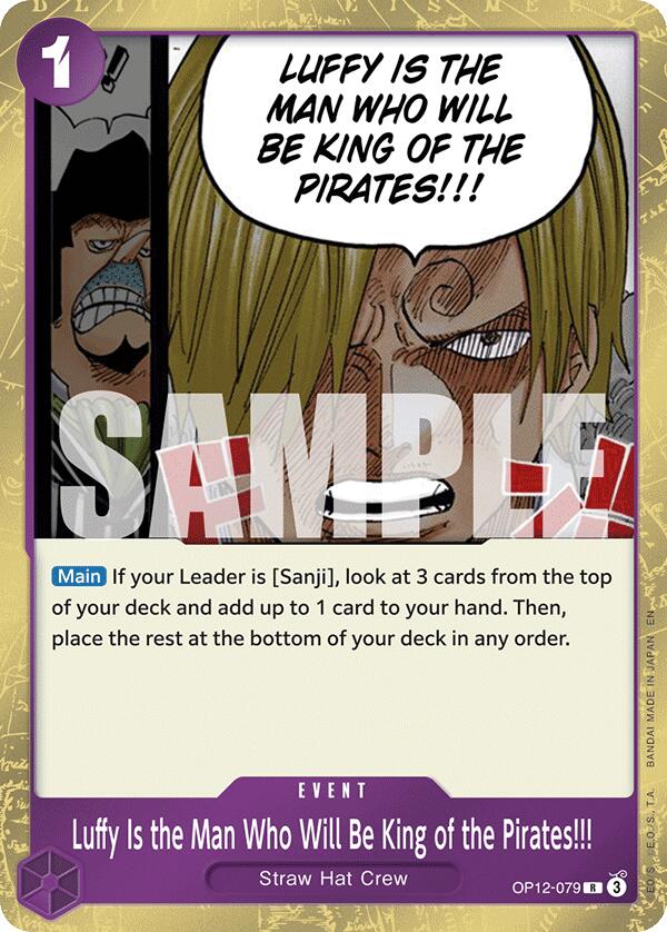 Luffy Is the Man Who Will Be King of the Pirates!!! (OP12-079) [Legacy of the Master] | Black Swamp Games