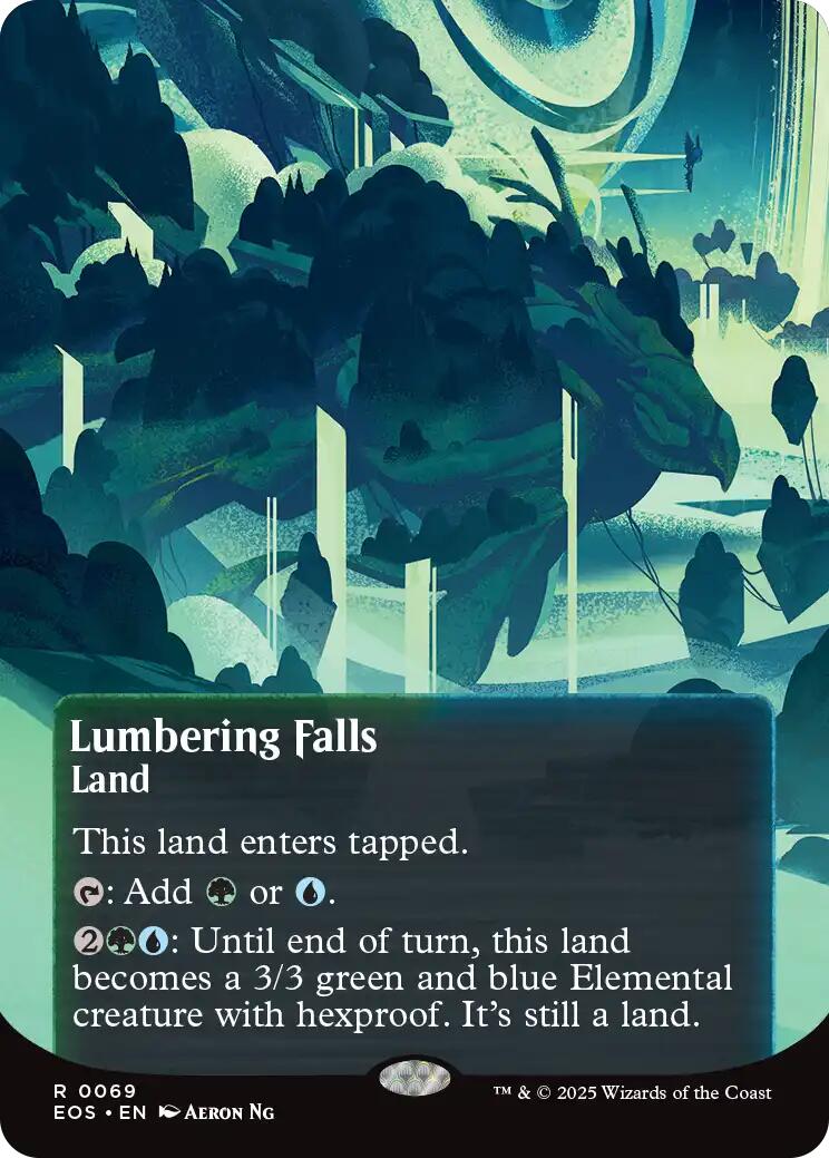 Lumbering Falls (0069) (Borderless) [Edge of Eternities: Stellar Sights] | Black Swamp Games