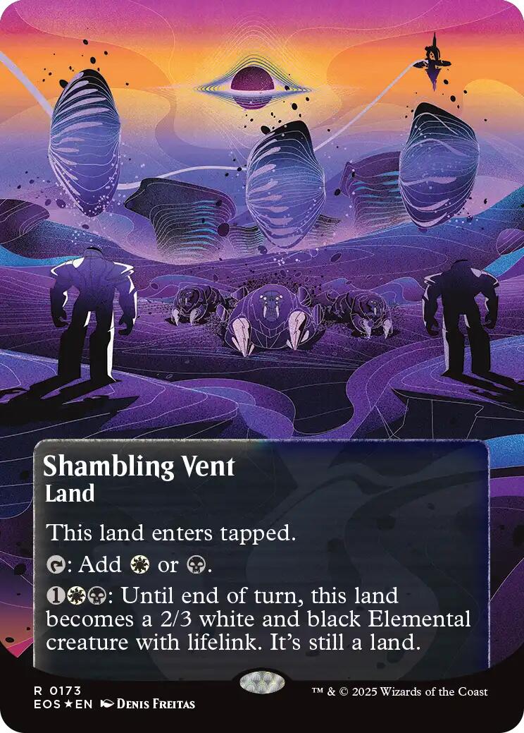 Shambling Vent (0173) (Borderless) (Galaxy Foil) [Edge of Eternities: Stellar Sights] | Black Swamp Games