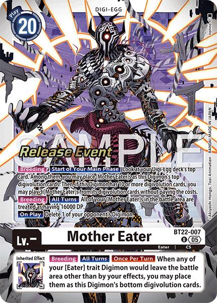 Mother Eater [BT22-007] [Cyber Eden Release Event Cards] | Black Swamp Games
