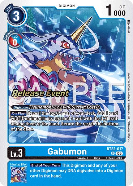 Gabumon [BT22-017] [Cyber Eden Release Event Cards] | Black Swamp Games