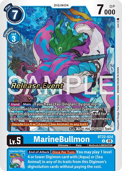 MarineBullmon [BT22-024] [Cyber Eden Release Event Cards] | Black Swamp Games