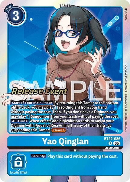 Yao Qinglan [BT22-086] [Cyber Eden Release Event Cards] | Black Swamp Games
