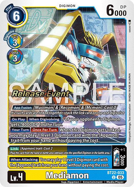 Mediamon [BT22-033] [Cyber Eden Release Event Cards] | Black Swamp Games