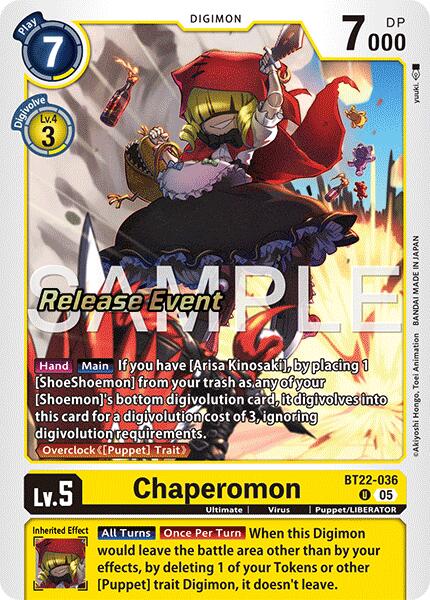 Chaperomon [BT22-036] [Cyber Eden Release Event Cards] | Black Swamp Games