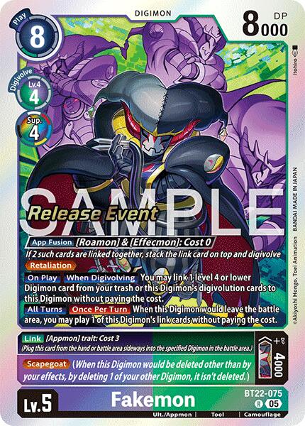 Fakemon [BT22-075] [Cyber Eden Release Event Cards] | Black Swamp Games