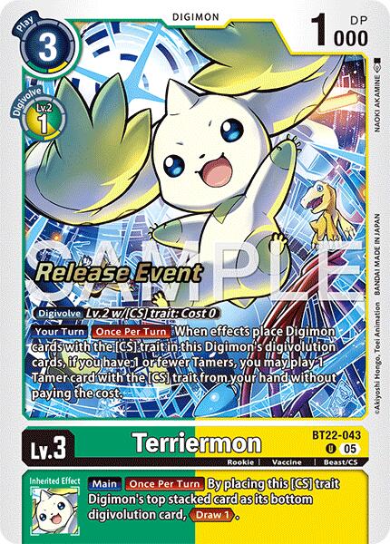 Terriermon [BT22-043] [Cyber Eden Release Event Cards] | Black Swamp Games
