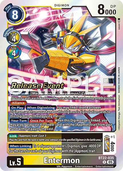Entermon [BT22-035] [Cyber Eden Release Event Cards] | Black Swamp Games