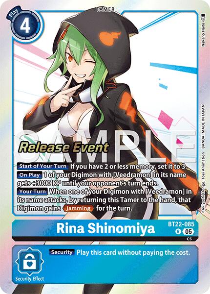 Rina Shinomiya [BT22-085] [Cyber Eden Release Event Cards] | Black Swamp Games