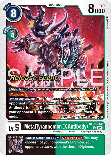 MetalTyrannomon [BT22-062] (X Antibody) [Cyber Eden Release Event Cards] | Black Swamp Games