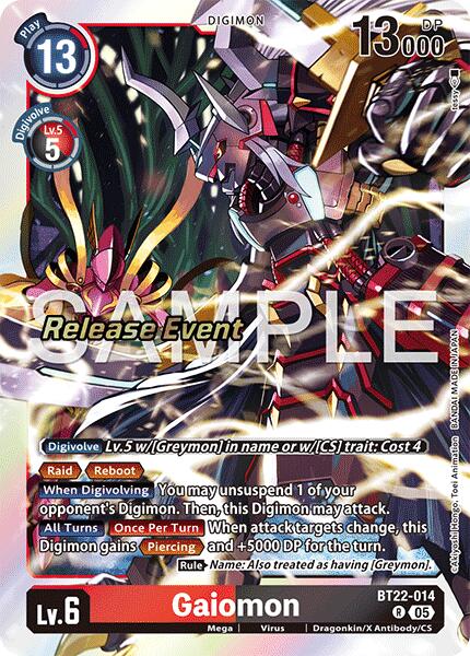 Gaiomon [BT22-014] [Cyber Eden Release Event Cards] | Black Swamp Games
