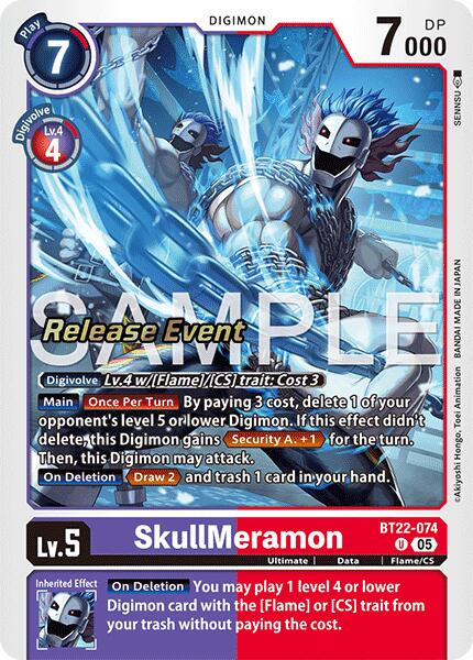 SkullMeramon [BT22-074] [Cyber Eden Release Event Cards] | Black Swamp Games