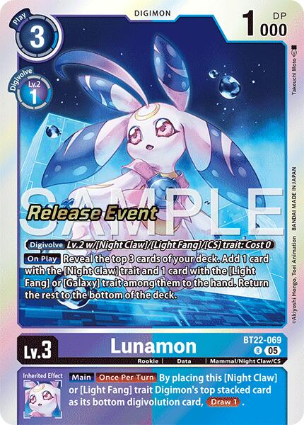 Lunamon [BT22-069] [Cyber Eden Release Event Cards] | Black Swamp Games