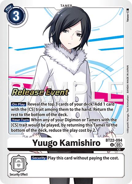 Yuugo Kamishiro [BT22-094] [Cyber Eden Release Event Cards] | Black Swamp Games
