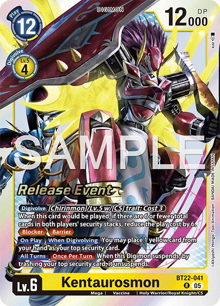 Kentaurosmon [BT22-041] [Cyber Eden Release Event Cards] | Black Swamp Games